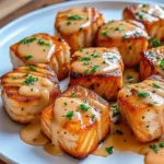 Warm buttery lobster roll filled with succulent lobster meat in a toasted bun, garnished with fresh herbs and served with melted butter