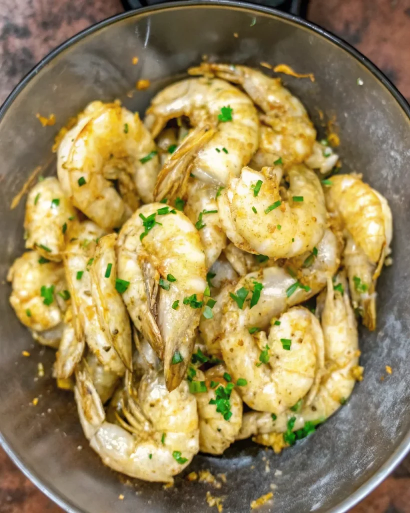 Easy Mediterranean Shrimp Kabobs served on skewers with fresh herbs and grilled to perfection.