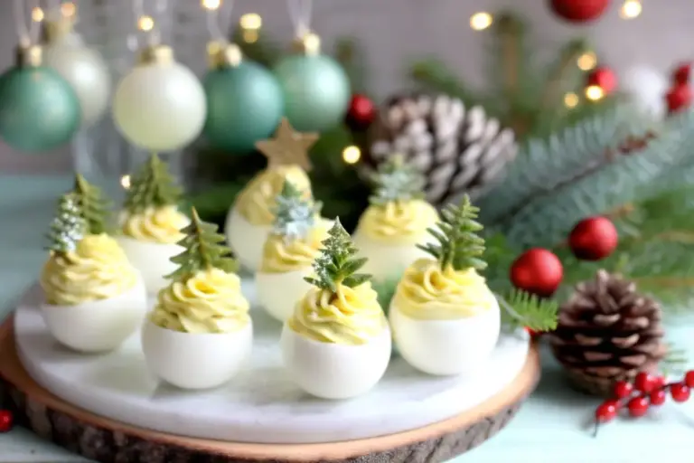 Healthy Avocado Deviled Egg Christmas Trees: Creative Christmas Snacks