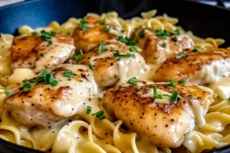 Simple One-Pan Chicken with Buttered Noodle Recipe Step-by-Step