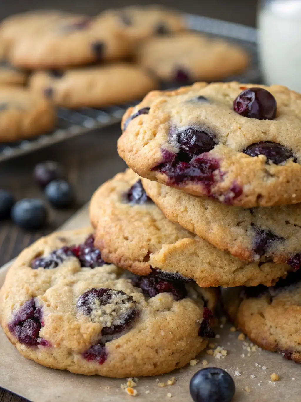 A delicious plate of Blueberry Heaven Cookies