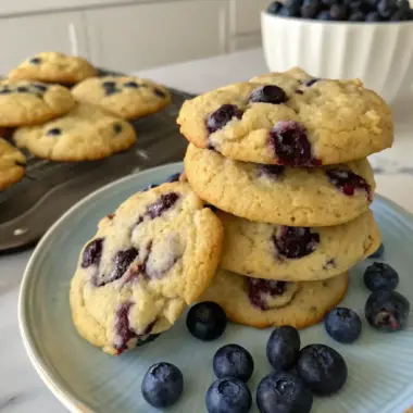 A delicious plate of Blueberry Heaven Cookies