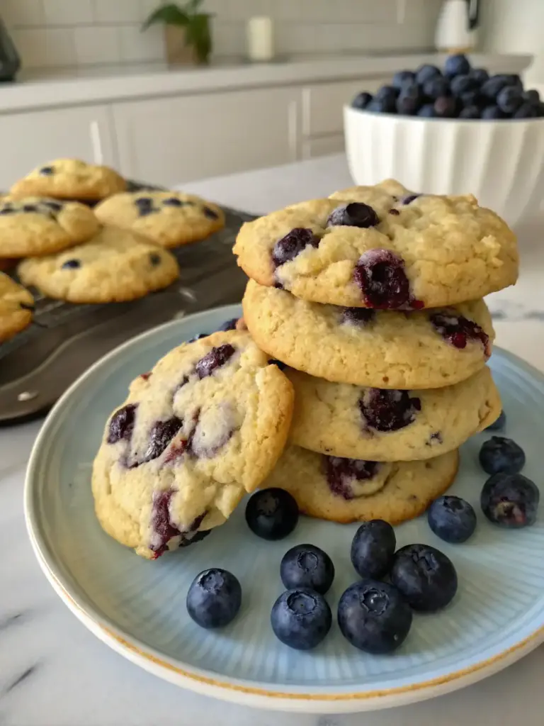 A delicious plate of Blueberry Heaven Cookies
