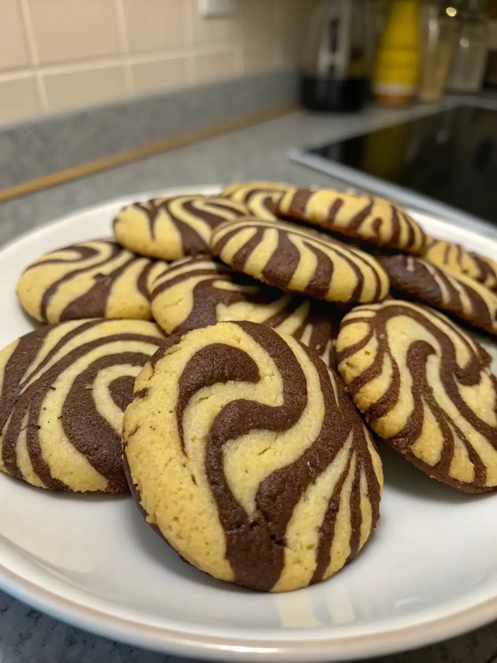 A delicious plate of Zebra Cookies Recipe
