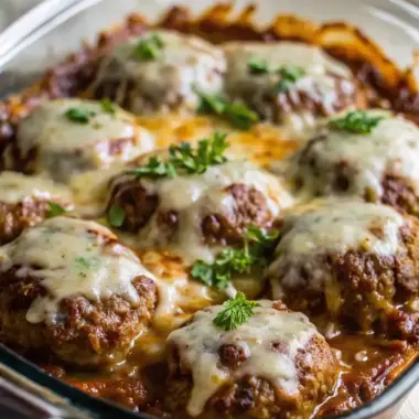 A delicious plate of Amish Hamburger Steak Bake