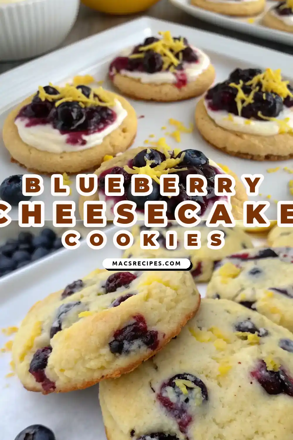 Lemon Blueberry Cheesecake Cookies