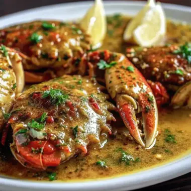 A delicious plate of Butter Garlic Crab