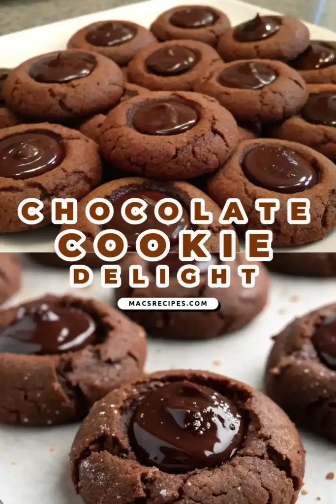 Pinterest pin 1 (Design 1) for Chocolate Thumbprint Cookies