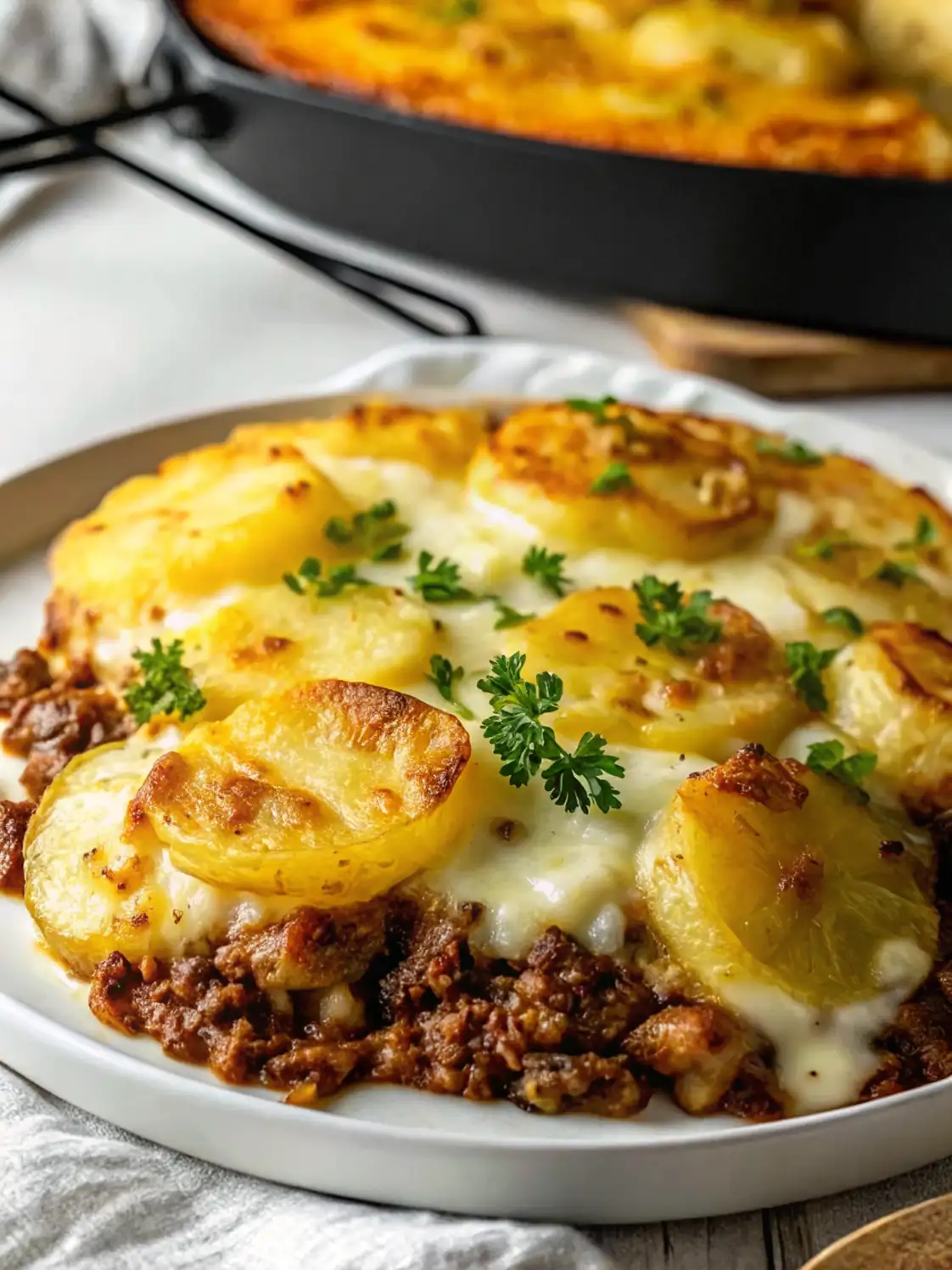 A delicious plate of Ground Beef Potato Casserole