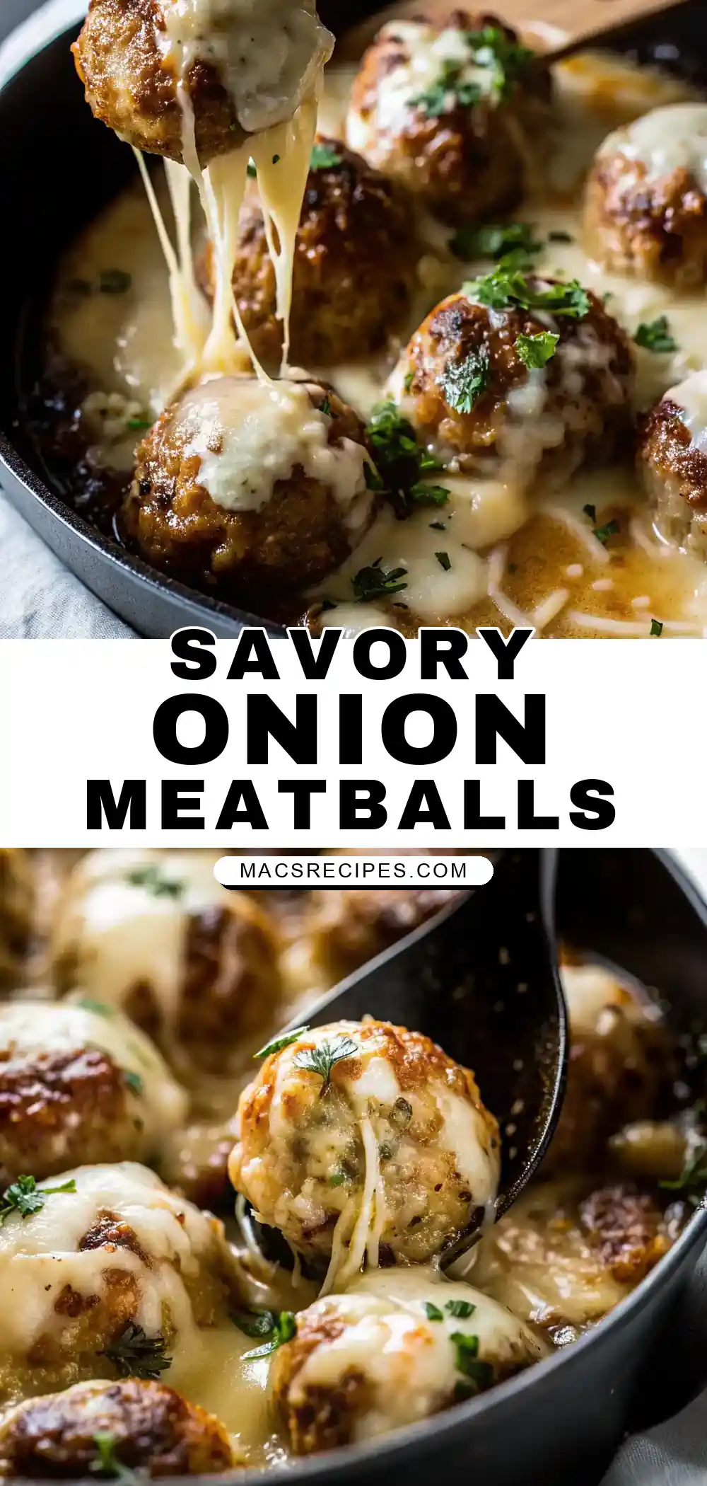French Onion Meatballs