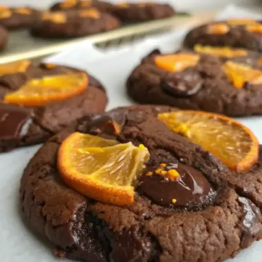 A delicious plate of Chocolate Orange Cookie