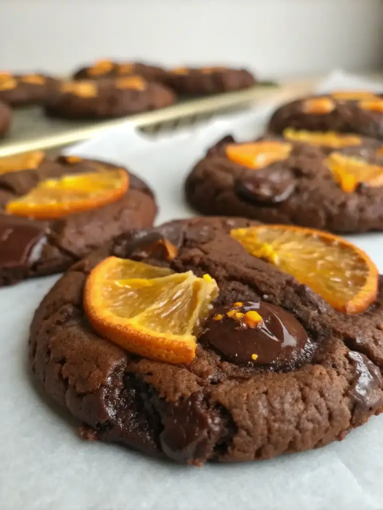 A delicious plate of Chocolate Orange Cookie