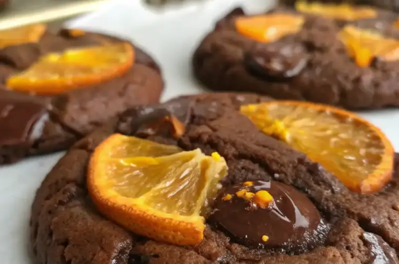 A delicious plate of Chocolate Orange Cookie