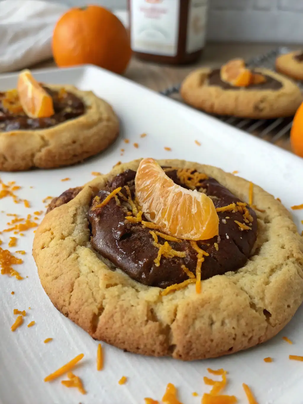 A delicious plate of Chocolate Orange Cookie