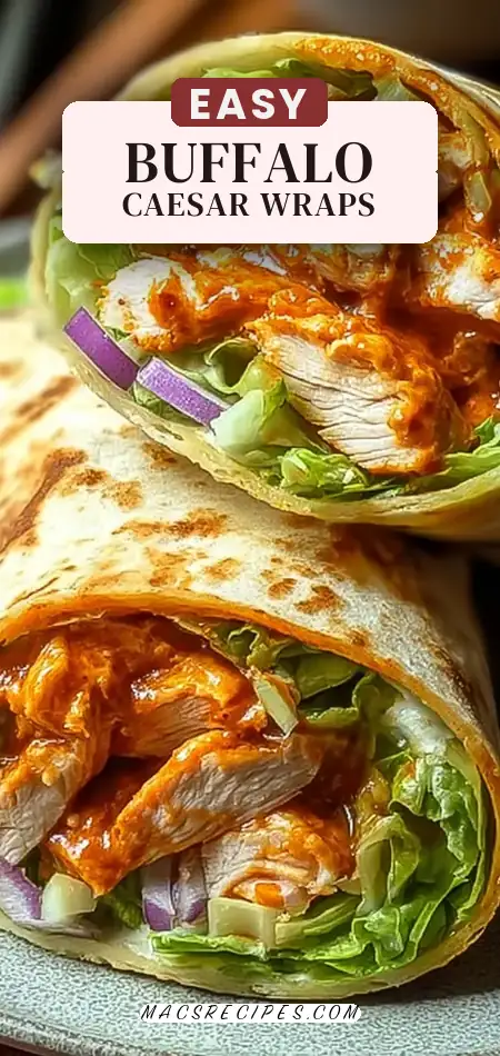 Buffalo Chicken Caesar Wraps