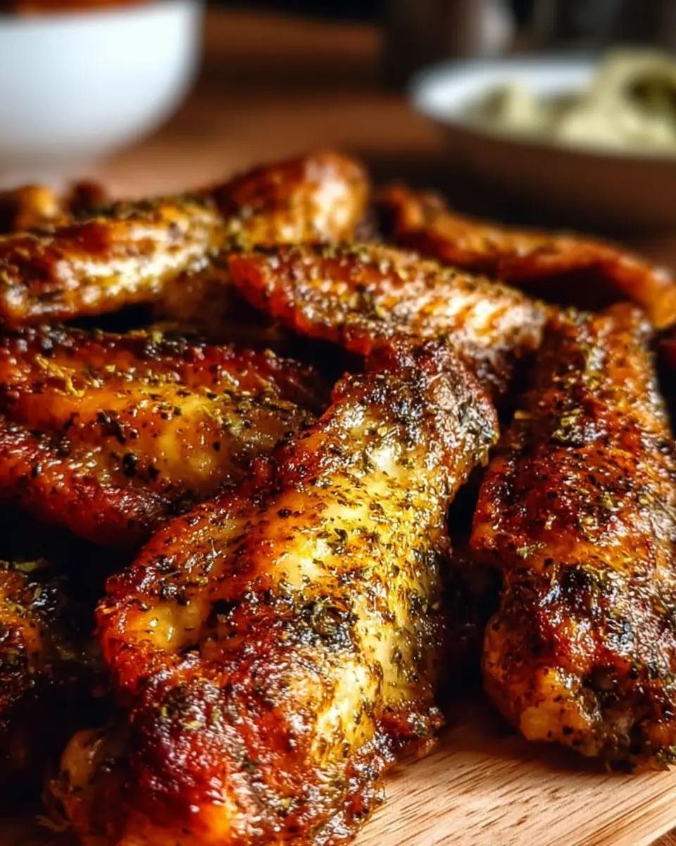 A delicious plate of Baked Turkey Wings