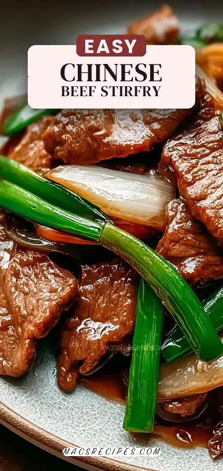 Pinterest pin 2 (Design 2) for Chinese Beef and Onion Stir Fry