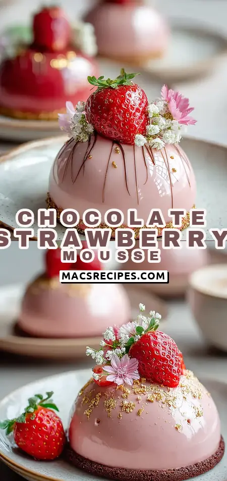 Chocolate Strawberry Mousse Domes