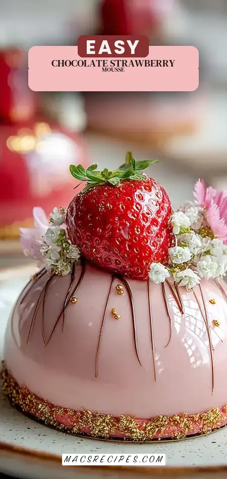 Chocolate Strawberry Mousse Domes