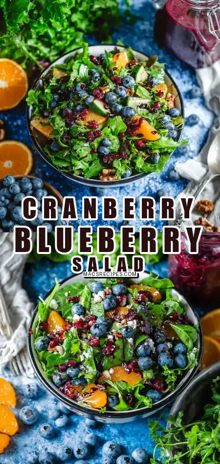 Cranberry Blueberry Salad with Blueberry Balsamic Dressing