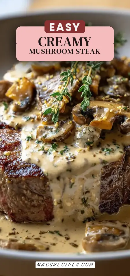 Creamy Mushroom Sauce for Steak