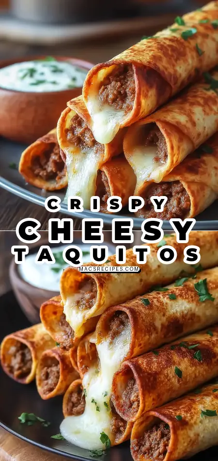 Crispy Cheesy Beef Taquitos