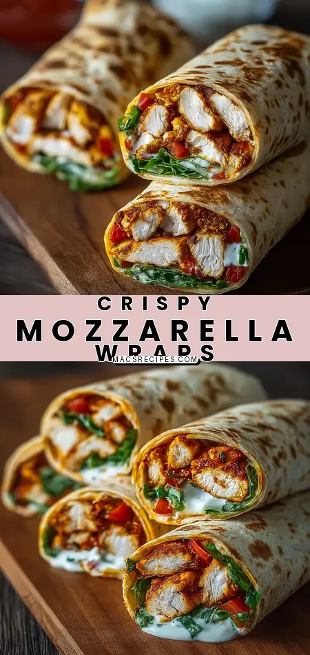 Crispy Air Fryer Chicken & Mozzarella Wraps