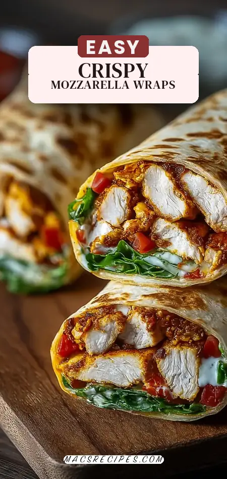 Crispy Air Fryer Chicken & Mozzarella Wraps