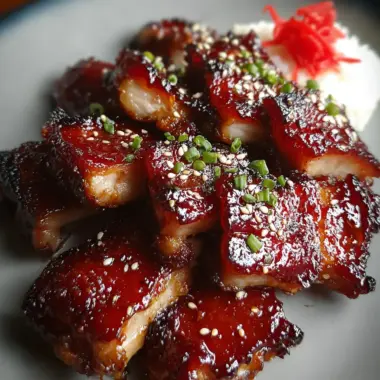 A delicious plate of Char Siu Chicken