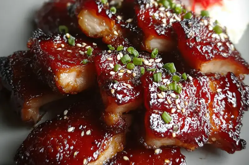 A delicious plate of Char Siu Chicken