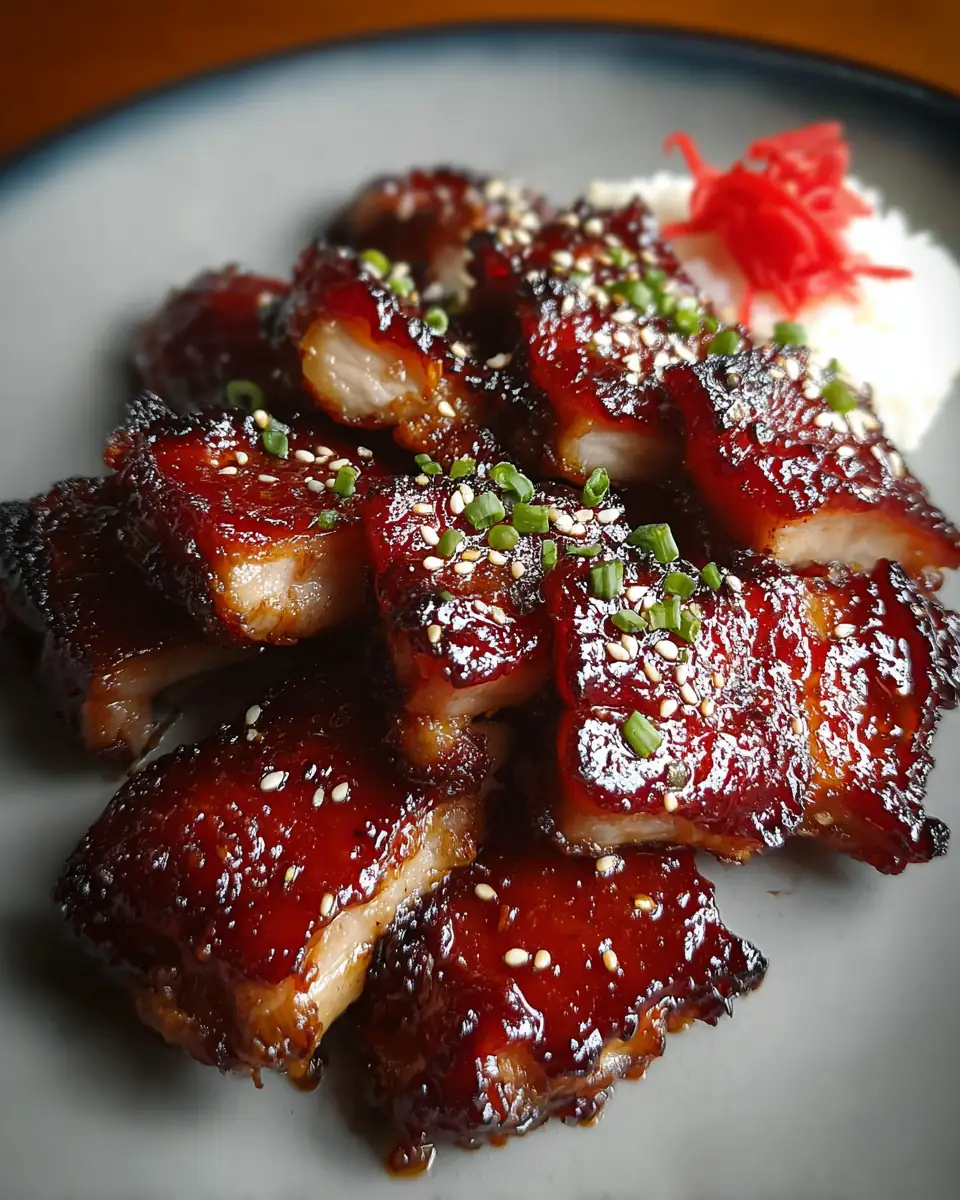 A delicious plate of Char Siu Chicken