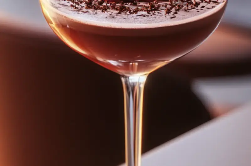 A delicious plate of Chocolate-Covered Raspberry Martini