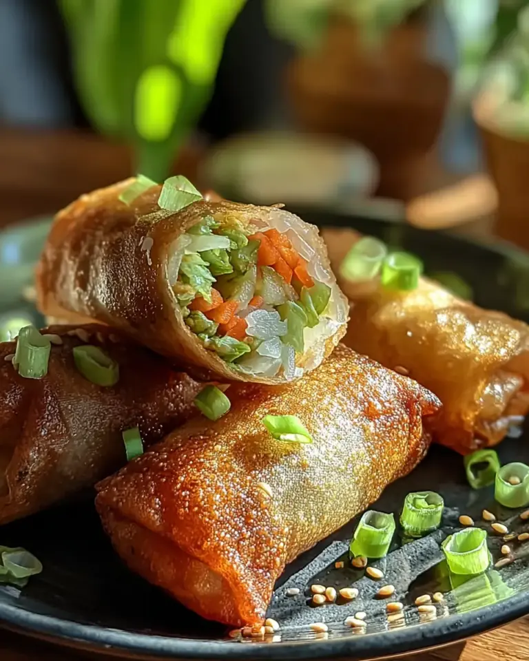A delicious plate of Crispy Rice Paper Spring Rolls