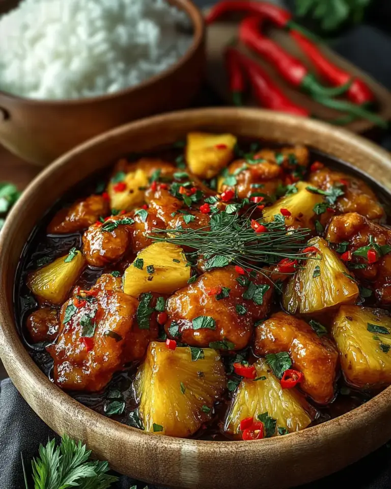 A delicious plate of Easy Pineapple Chicken