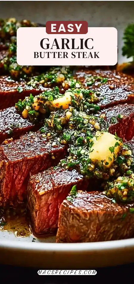 Pinterest pin (Design 2) for Garlic Butter Brazilian Steak