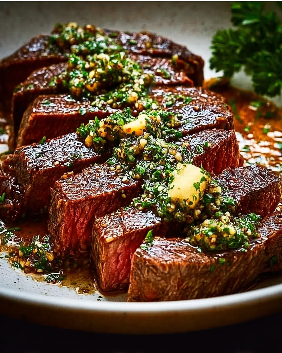 A delicious plate of Garlic Butter Brazilian Steak