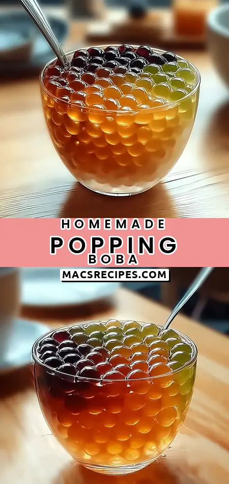 Pinterest pin (Design 1) for Homemade Popping Boba