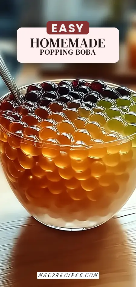 Pinterest pin (Design 2) for Homemade Popping Boba