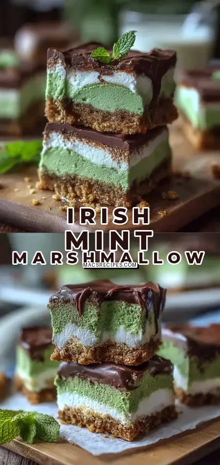 Irresistible Irish Mint Marshmallow Bars