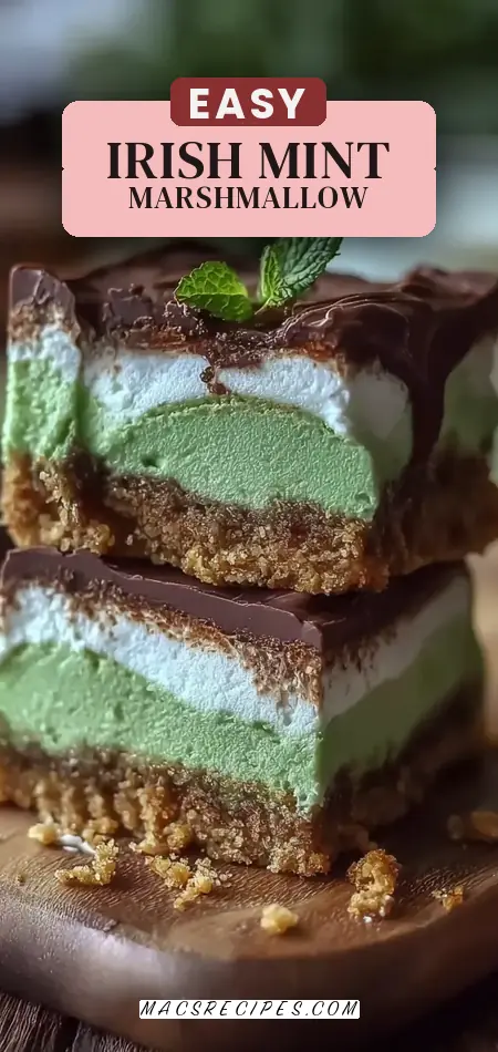 Irresistible Irish Mint Marshmallow Bars