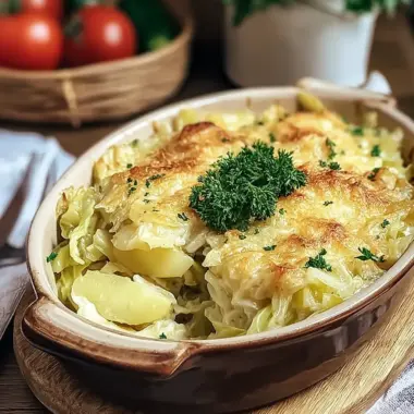 A delicious plate of Irish Cabbage & Potato Dish