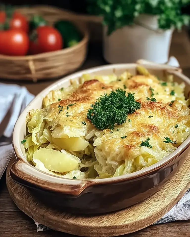 A delicious plate of Irish Cabbage & Potato Dish