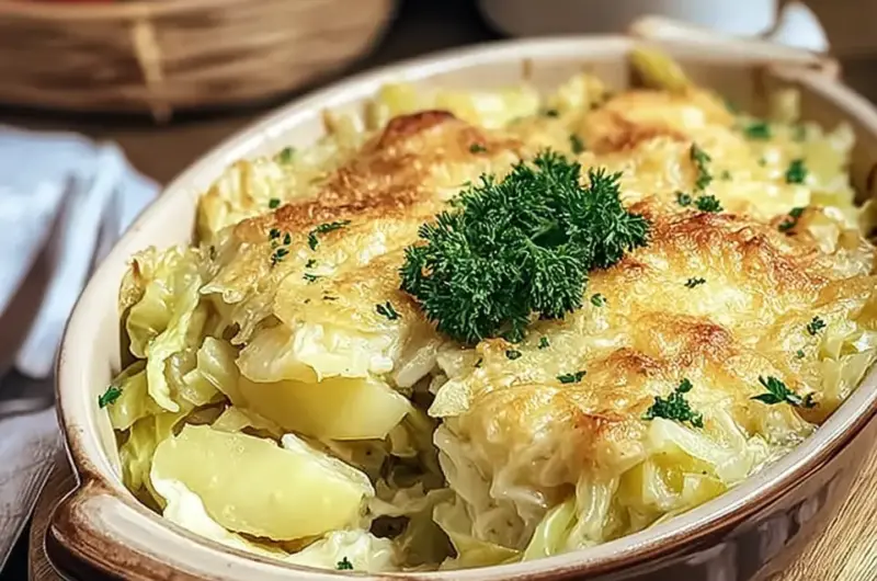 A delicious plate of Irish Cabbage & Potato Dish