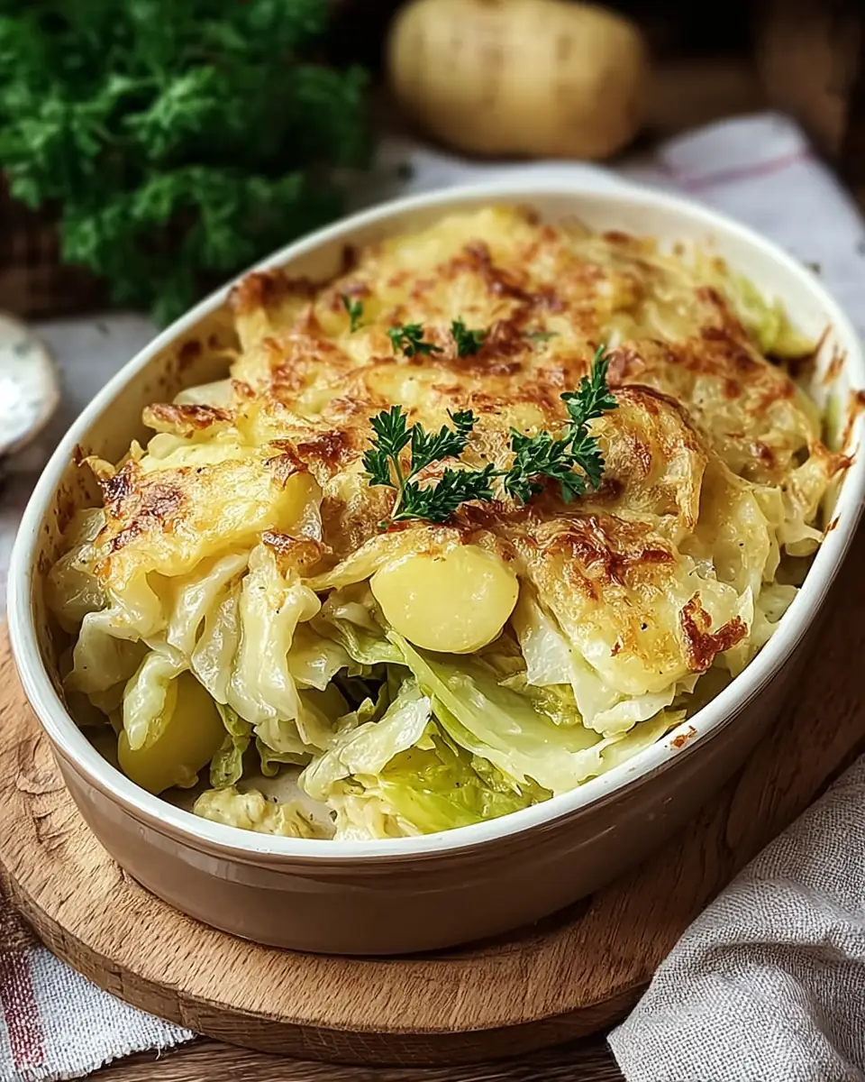 A delicious plate of Irish Cabbage & Potato Dish
