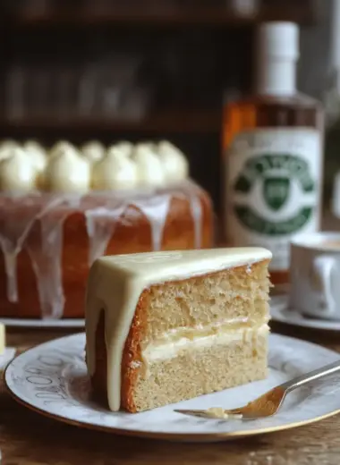 A delicious plate of Irish Whiskey Cake