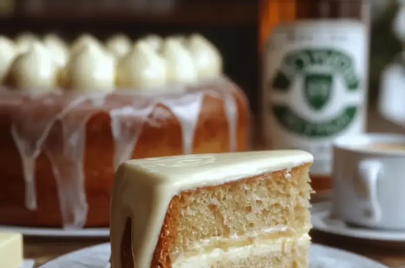A delicious plate of Irish Whiskey Cake
