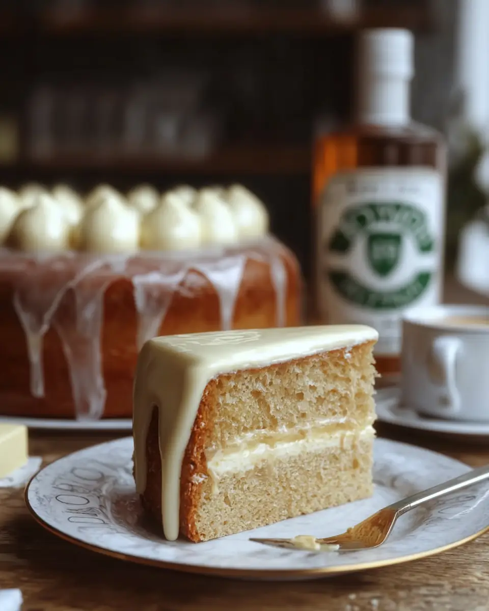 A delicious plate of Irish Whiskey Cake