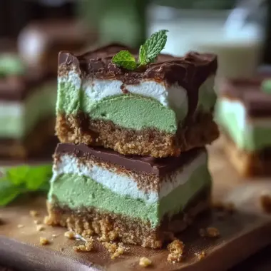A delicious plate of Irresistible Irish Mint Marshmallow Bars
