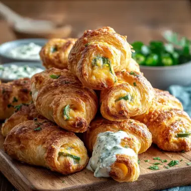 A delicious plate of Jalapeño Popper Crescent Rolls