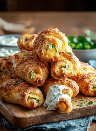 A delicious plate of Jalapeño Popper Crescent Rolls